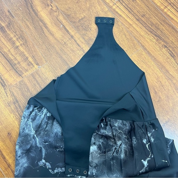Cami NYC Silk Black Marble Romy Lace Trim Bodysuit Size S - Picture 9 of 11